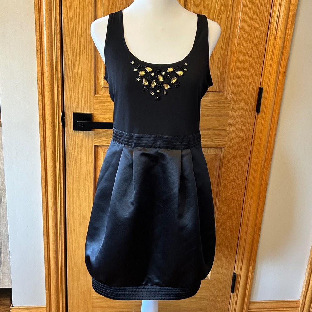 Max and Cleo Black Embellished Sleeveless Party Dress Size 8 Short Party Holiday
